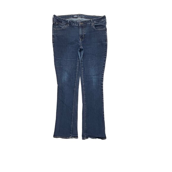 Old Navy The Rockstar Bootcut Women's size 14 Dark Wash Blue Denim Jeans - Picture 1 of 4